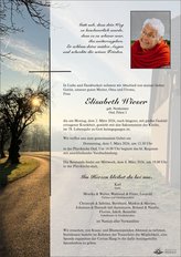 Elisabeth Wieser, verstorben am 02. M�rz 2026