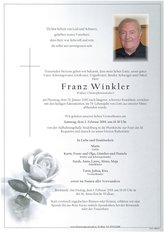 Franz Winkler, verstorben am 29. Jänner 2019