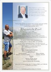 Heinrich Zarl, verstorben am 05. Februar 2022