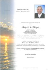 Rupert Zeilinger, verstorben am 28. April 2014